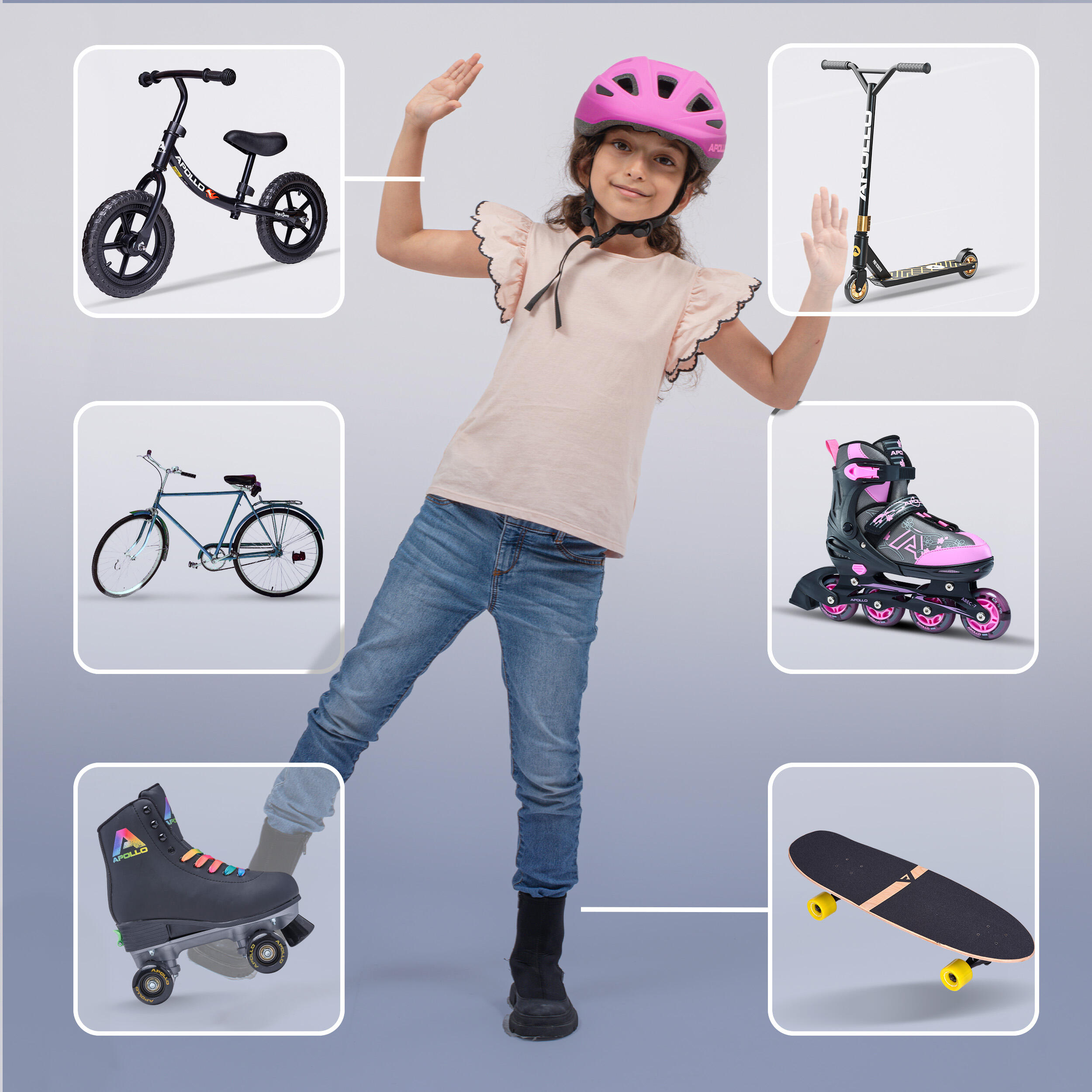 Casque enfant Apollo – casque multisport réglable pour vélo et loisirs 3/7