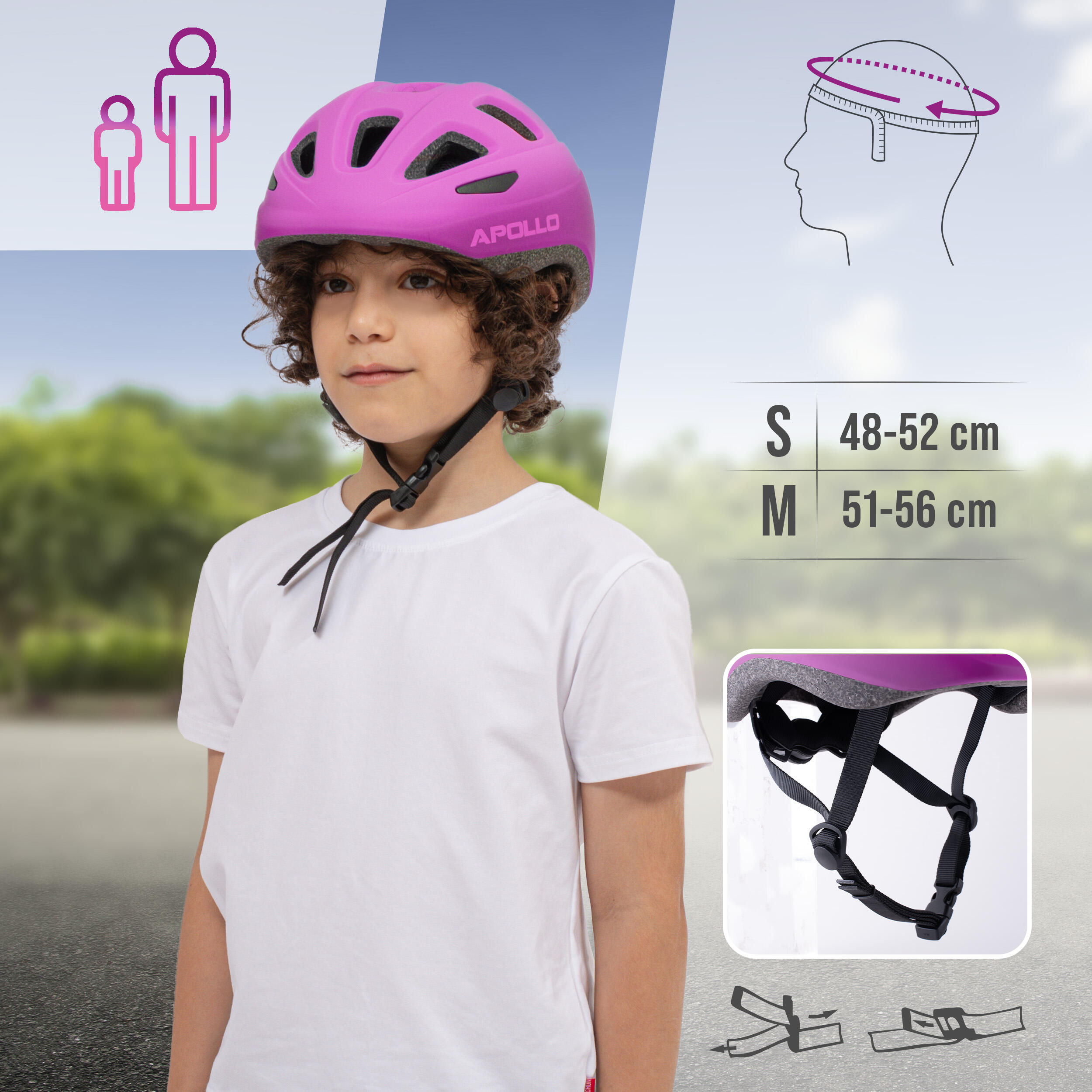 Casque enfant Apollo – casque multisport réglable pour vélo et loisirs 5/7