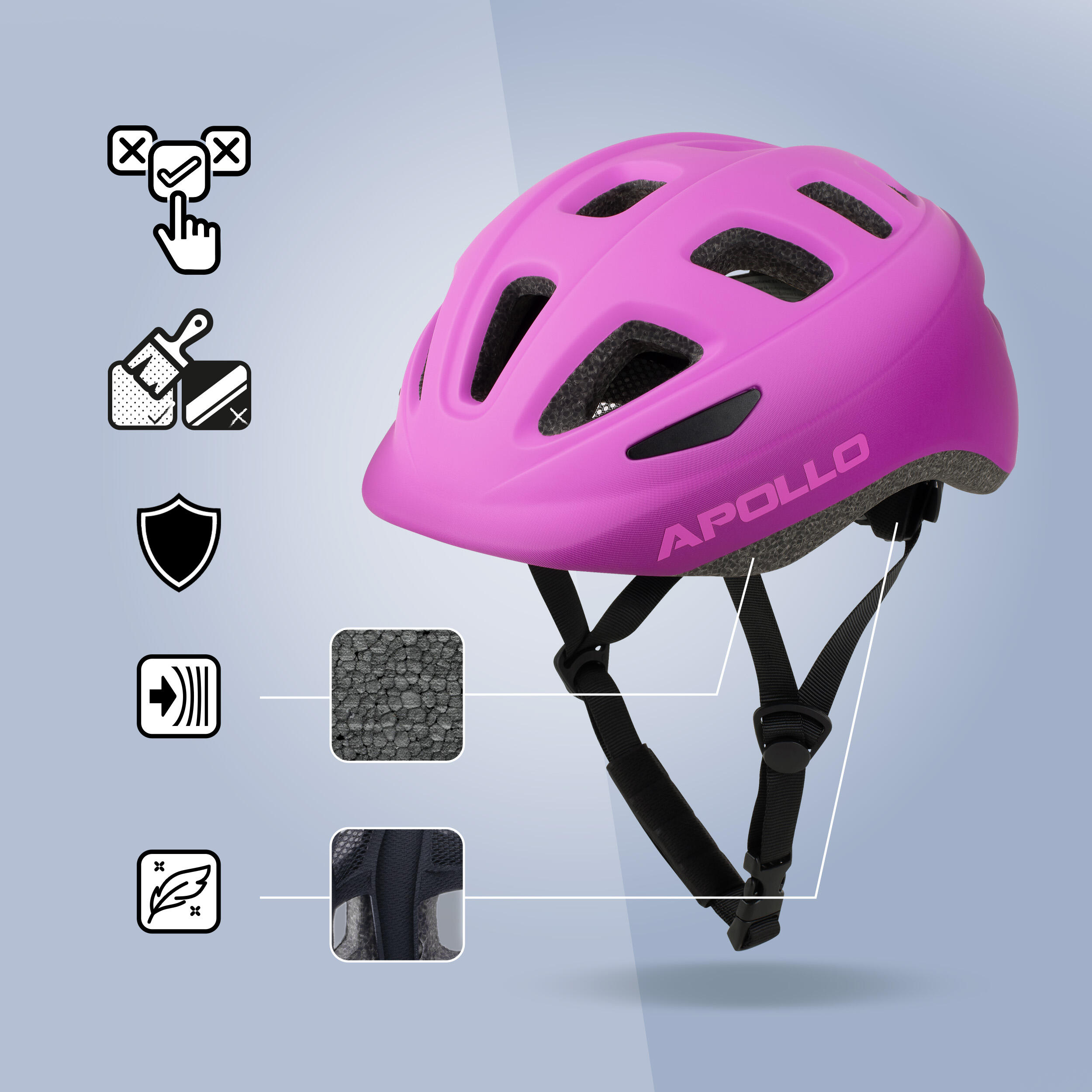 Casque enfant Apollo – casque multisport réglable pour vélo et loisirs 6/7