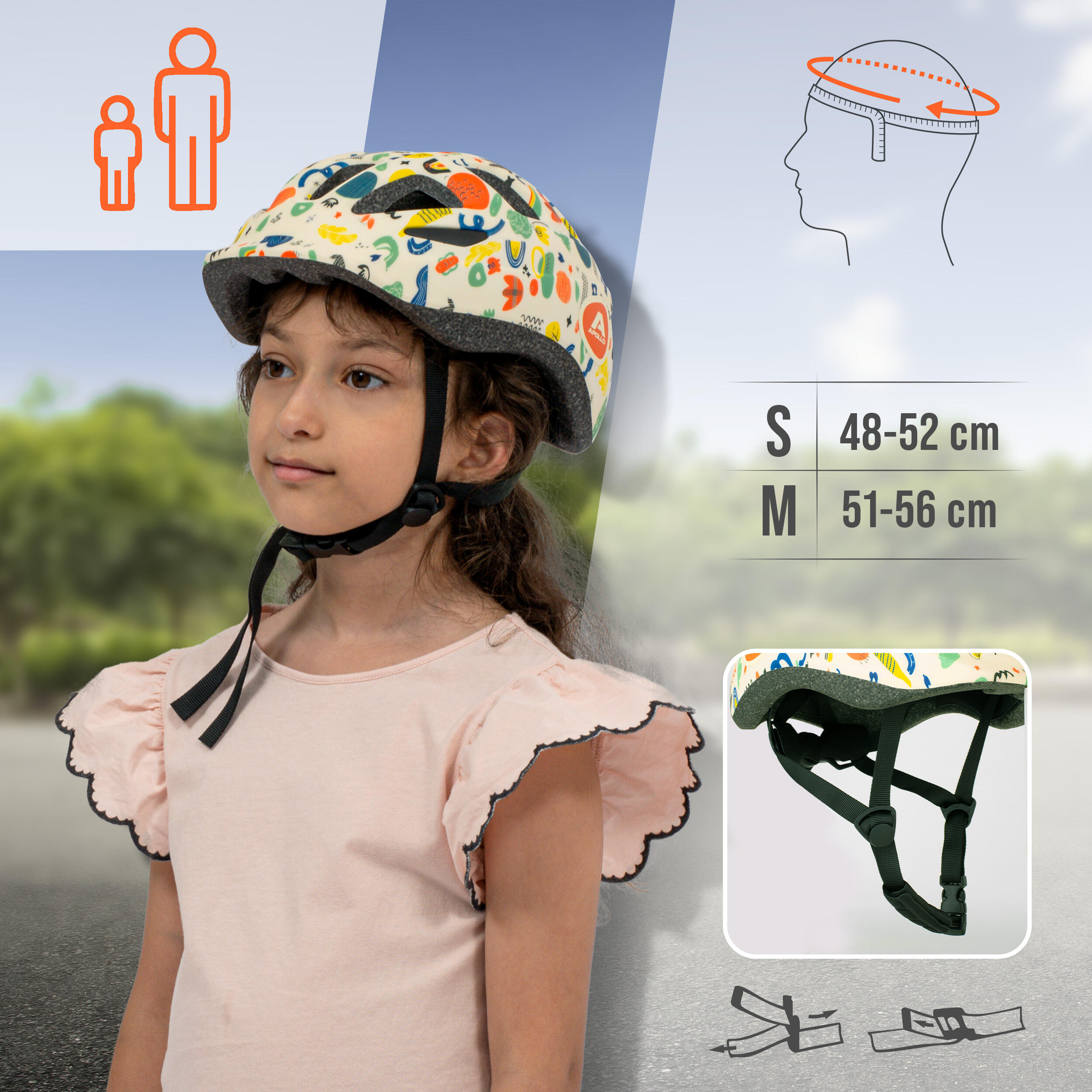 Casque enfant Apollo – casque multisport réglable pour vélo et loisirs 5/7