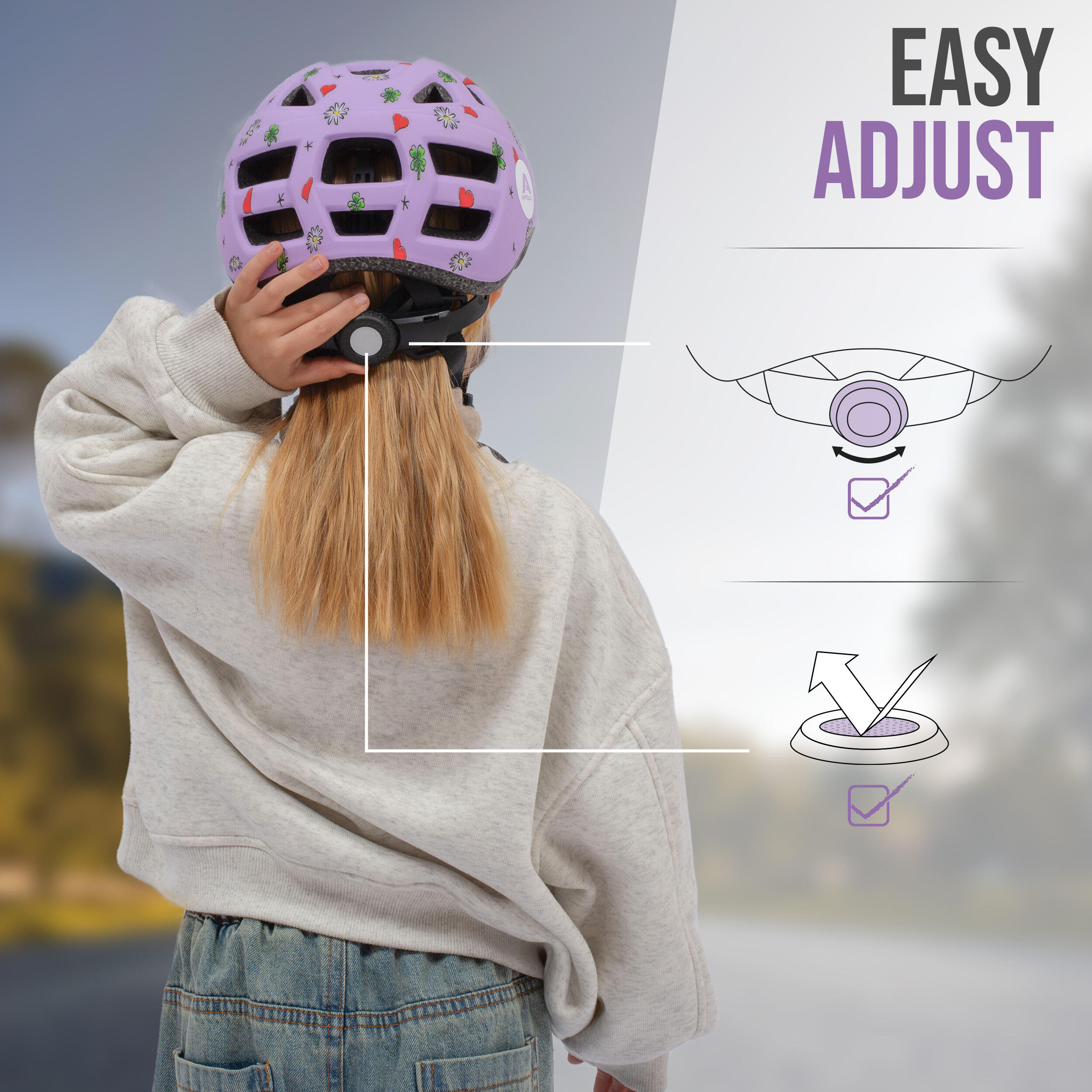 Casque enfant Apollo – casque multisport réglable pour vélo et loisirs 2/7