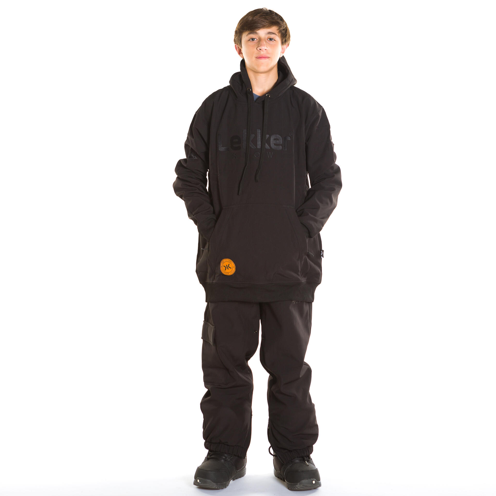 Snowboard hoodie 10K Kids Midnight Line zwart 1/3