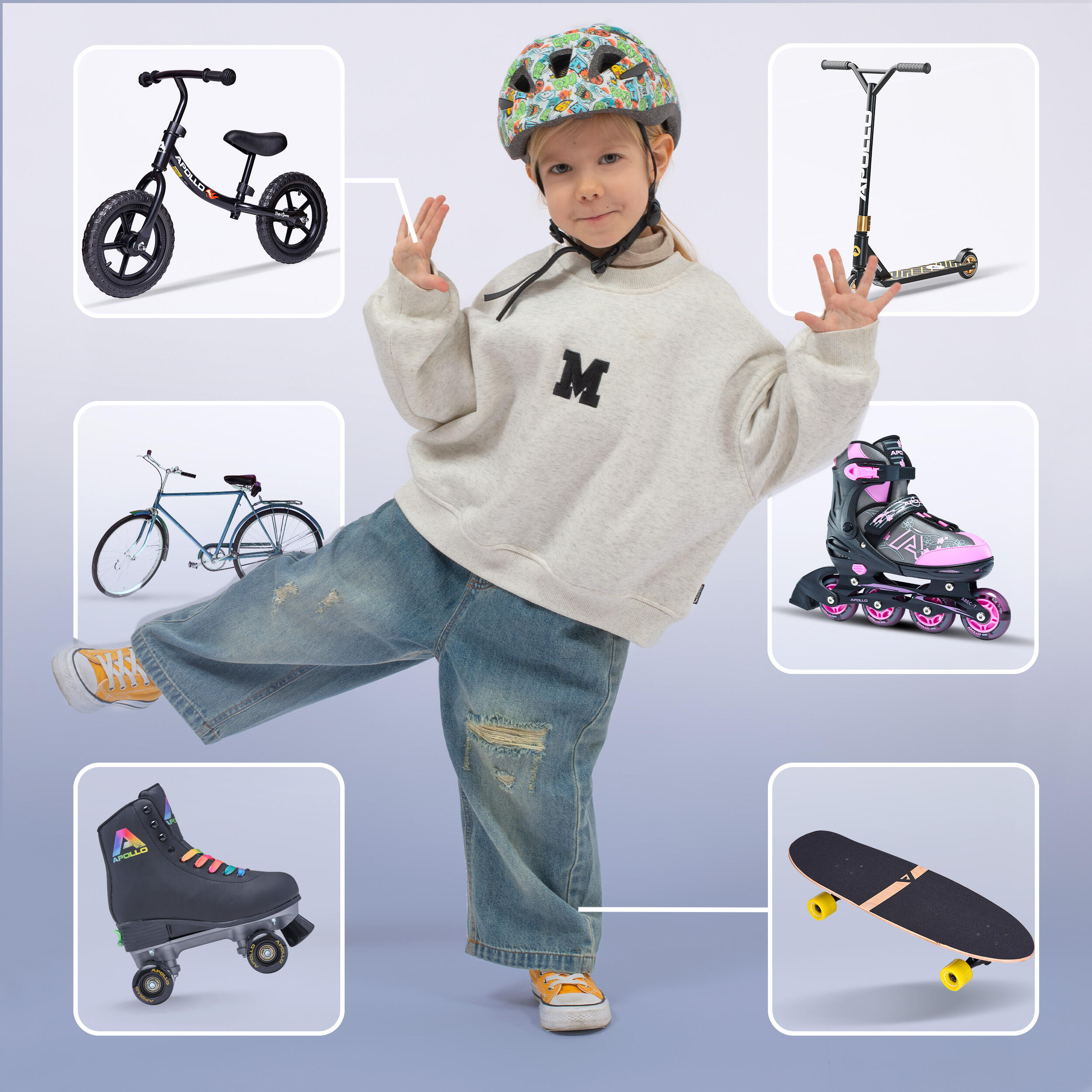 Apollo Kinderhelm – verstelbare helm voor fiets en sport 3/7