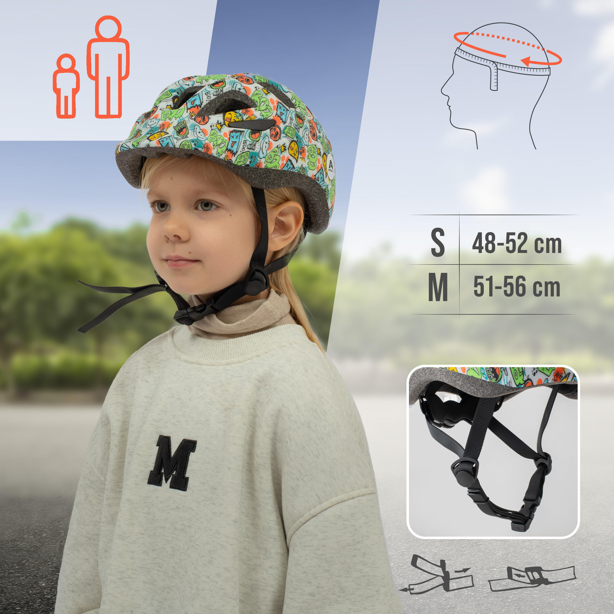 Apollo Kinderhelm – verstelbare helm voor fiets en sport 5/7