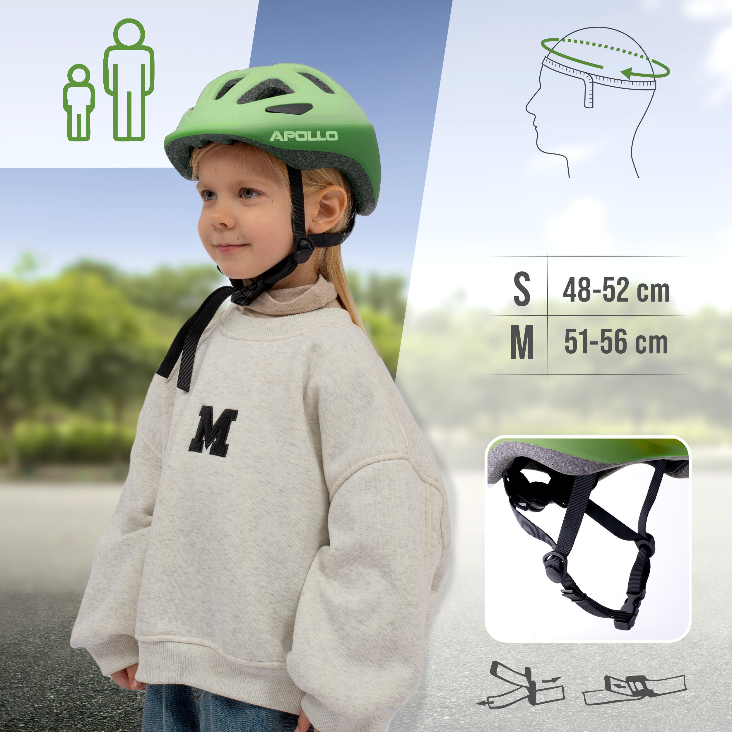 Casque enfant Apollo – casque multisport réglable pour vélo et loisirs 5/7