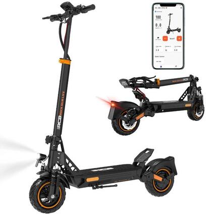 Elektroroller mit ABE, 500W, 27Ah, 120–140km, 10" Offroad – RCB D5 PRO