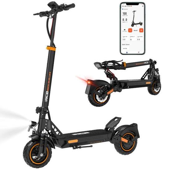 Elektroroller mit ABE, 500W, 27Ah, 120–140km, 10" Offroad – RCB D5 PRO