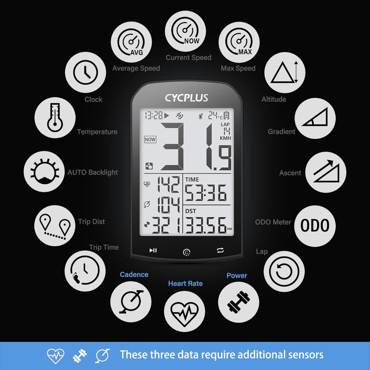 Fahrradcomputer M1 GPS Kabellos mit LCD Bildschirm | Decathlon