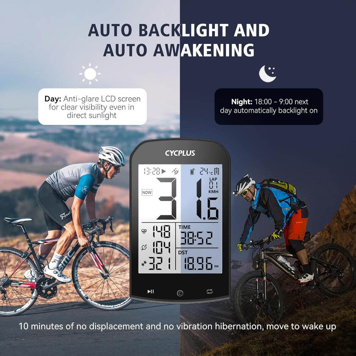 Computer da bicicletta M1 GPS wireless con schermo LCD 6/6
