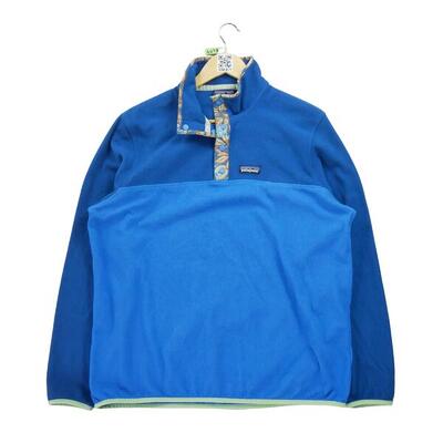 Second life - Herren Fleece Pullover Snap-T Blau - In sehr gutem Zustand