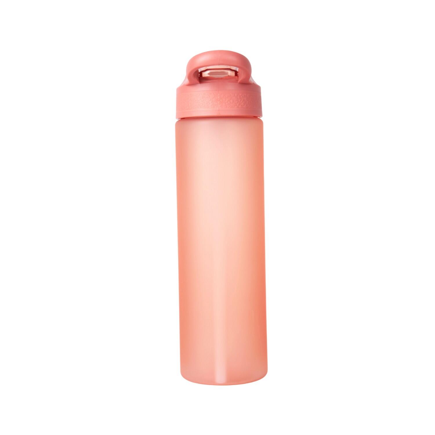 Wasserflasche, Trinkhalm, 700ml Damen und Herren Orange 3/4