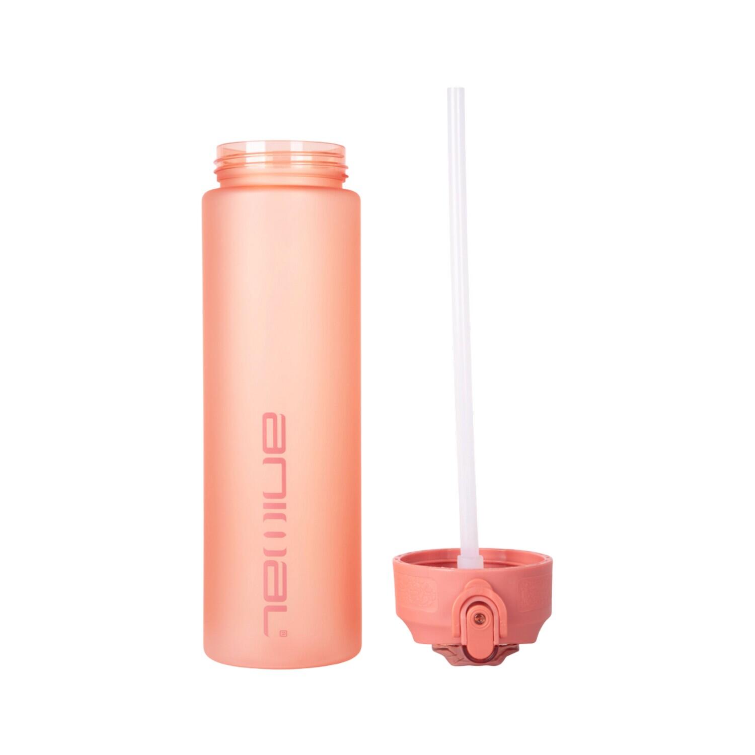 Wasserflasche, Trinkhalm, 700ml Damen und Herren Orange 4/4