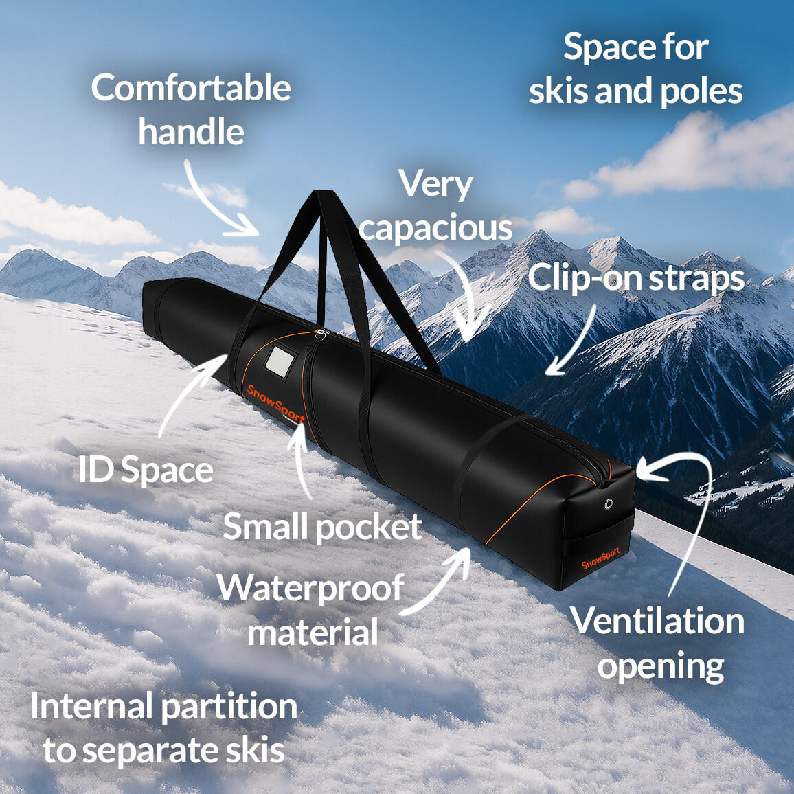Pokrowiec na Narty Prestige PRO Ski Bag 3/6
