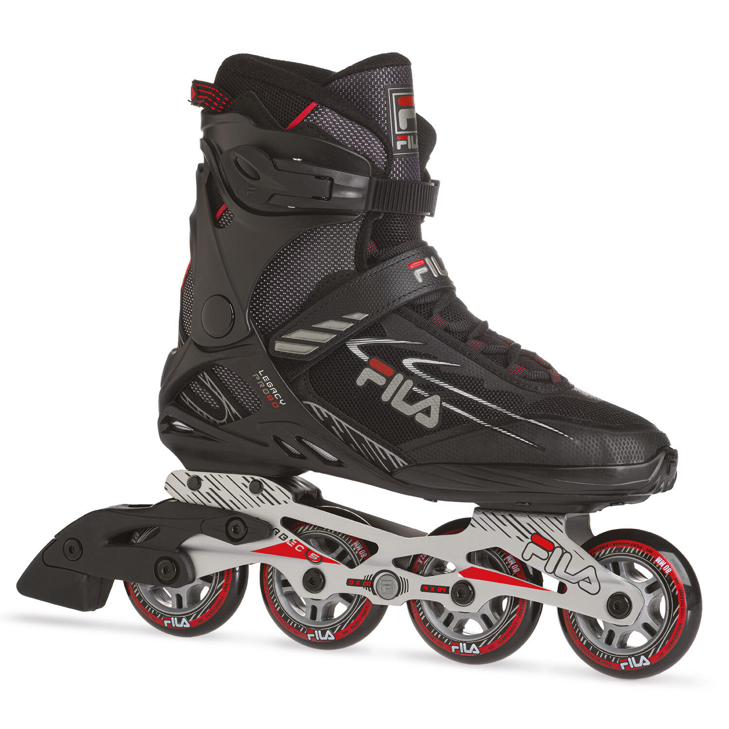 Fila - Patins À Roulettes Pour Hommes Fila Legacy Pro 80 - Rollers En Ligne - Noir|rouge - 41 - Decathlon