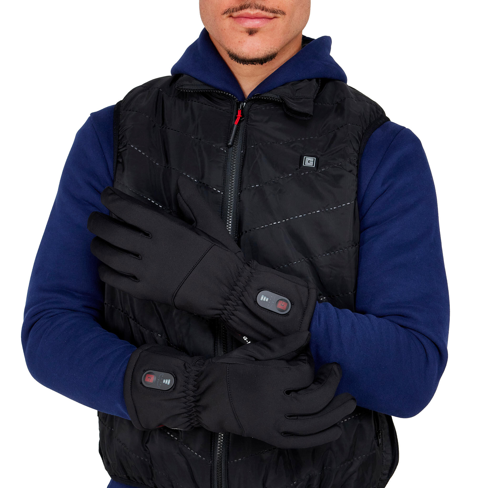 Windproof Balck Heated Gloves for Adults – ESSENTIAL 3/7