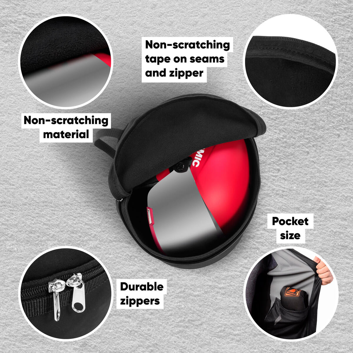 Pokrowiec na kask z szybą Anti-Scratch – Snowsport Prestige Visor Helmet Bag 2/6