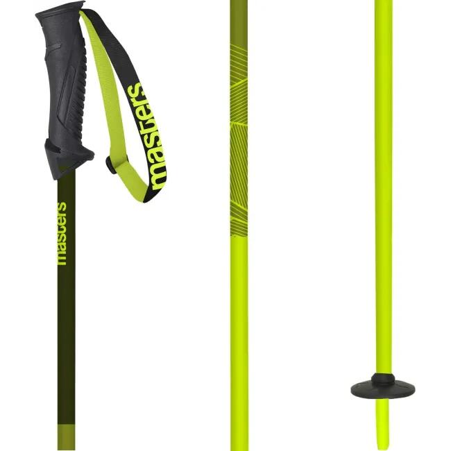 Bețe Schi MASTERS Alpine, Galben/Verde, Unisex