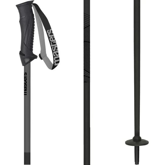 Bețe Schi MASTERS Alpine, Negru/Gri Închis, Unisex
