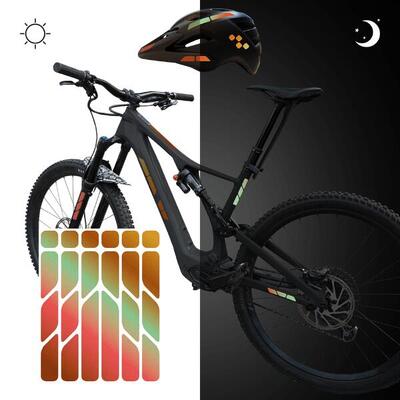 reflektierende Aufkleber Sticker Fahrrad Helm Reflektor Folie MTB für Sicherheit