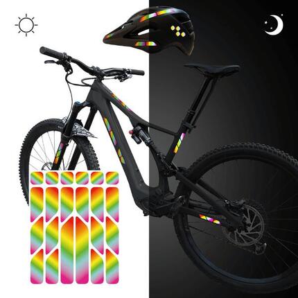 reflektierende Aufkleber Sticker Fahrrad Helm Reflektor Folie MTB für Sicherheit