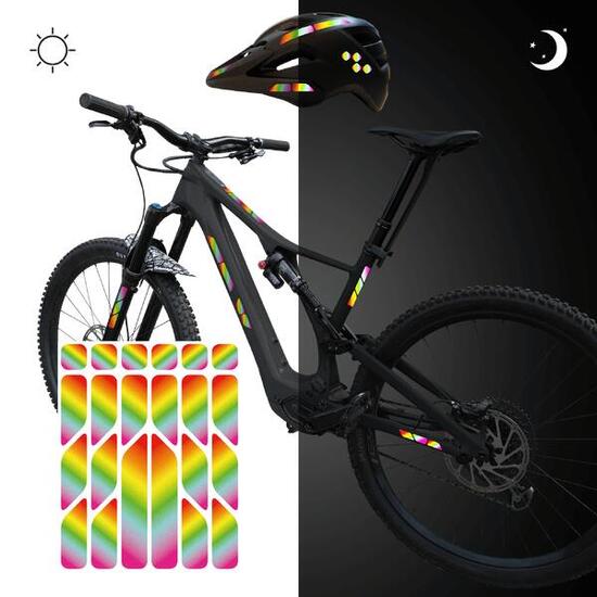 reflektierende Aufkleber Sticker Fahrrad Helm Reflektor Folie MTB für Sicherheit