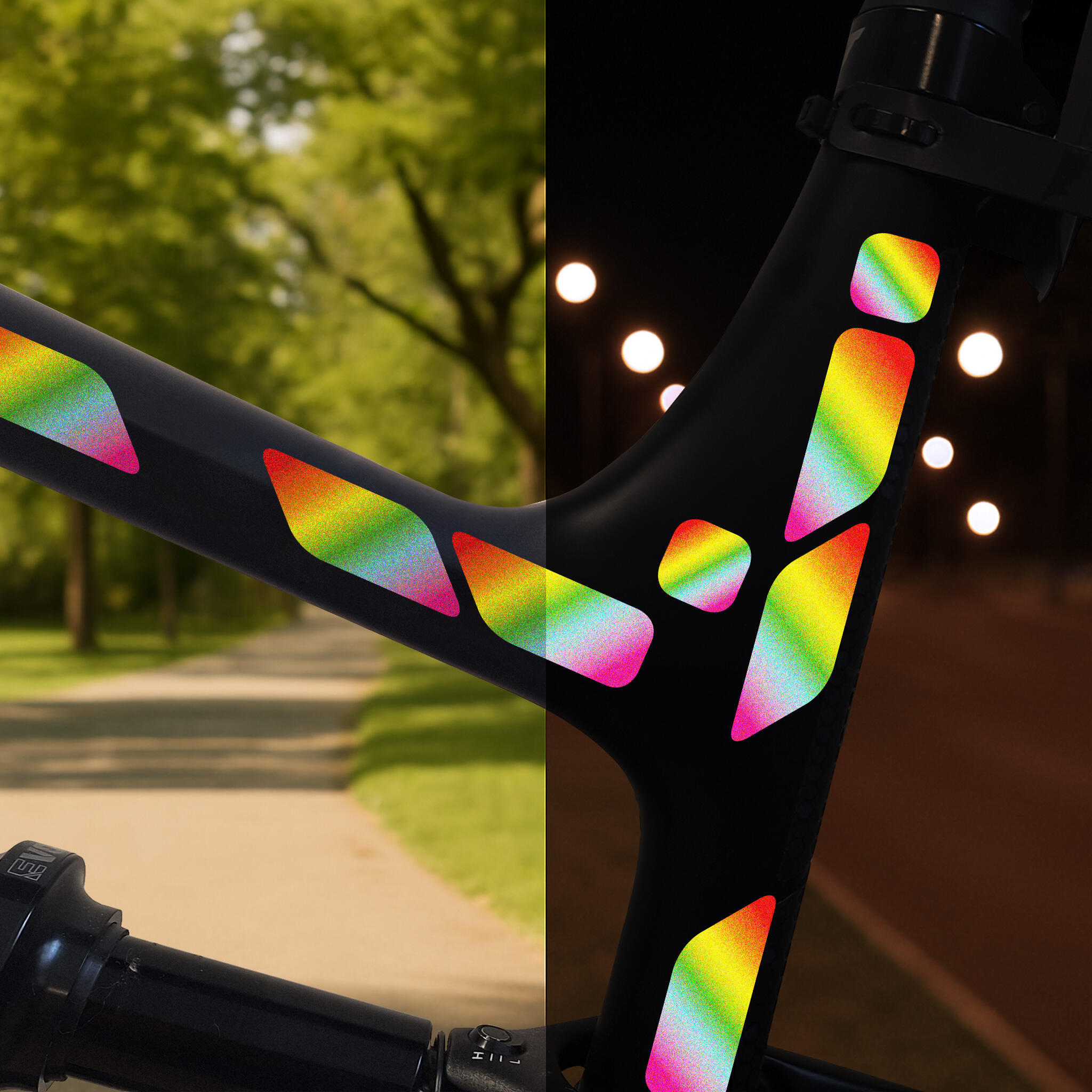 reflektierende Aufkleber Sticker Fahrrad Helm Reflektor Folie MTB für Sicherheit 4/4