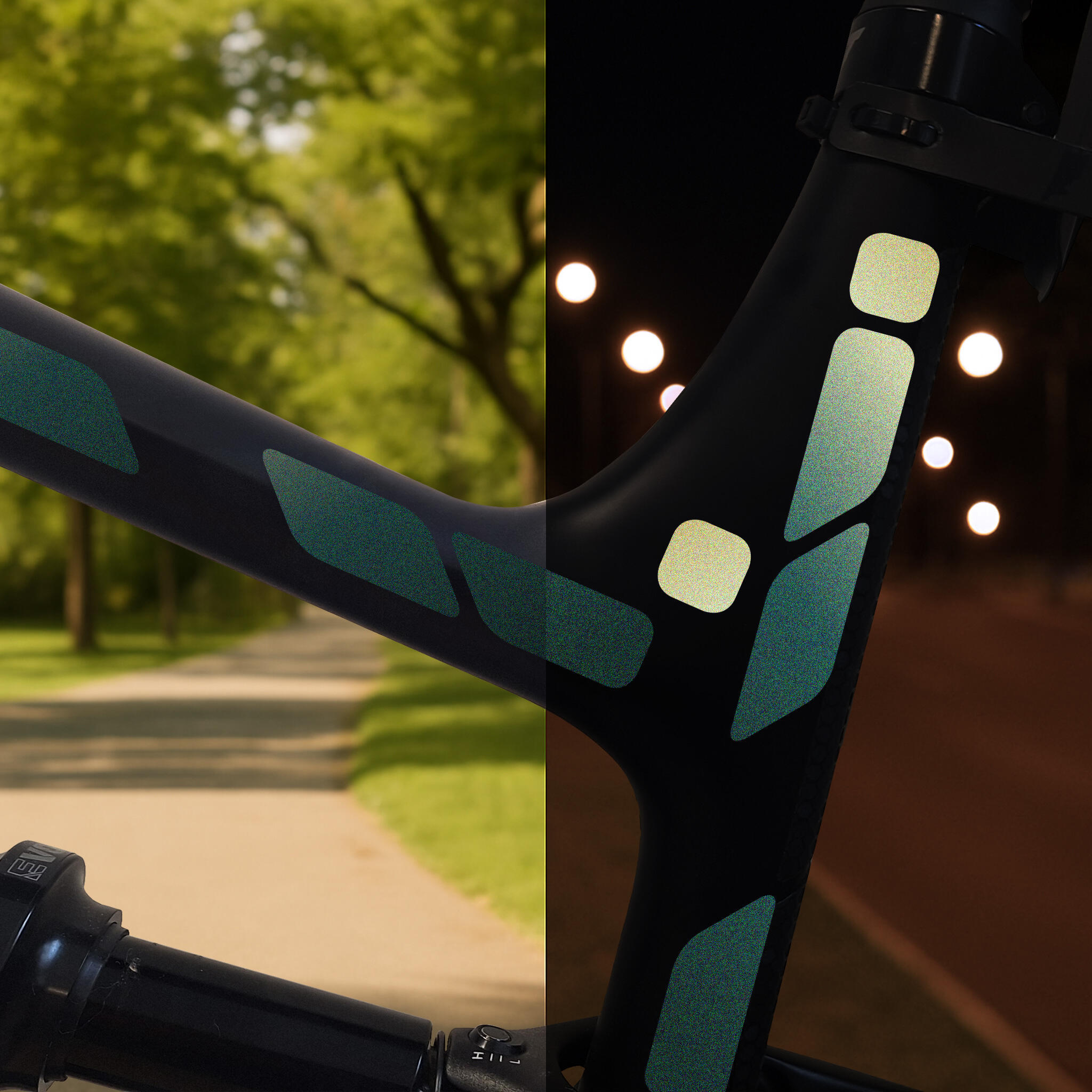 reflektierende Aufkleber Sticker Fahrrad Helm Reflektor Folie MTB für Sicherheit 4/4
