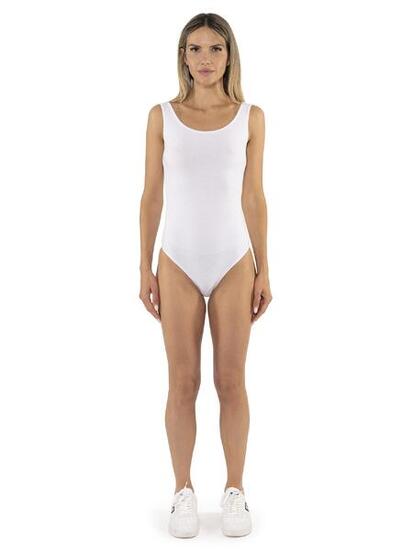 Body smanicato da donna a costine Leone Fancy Stripes