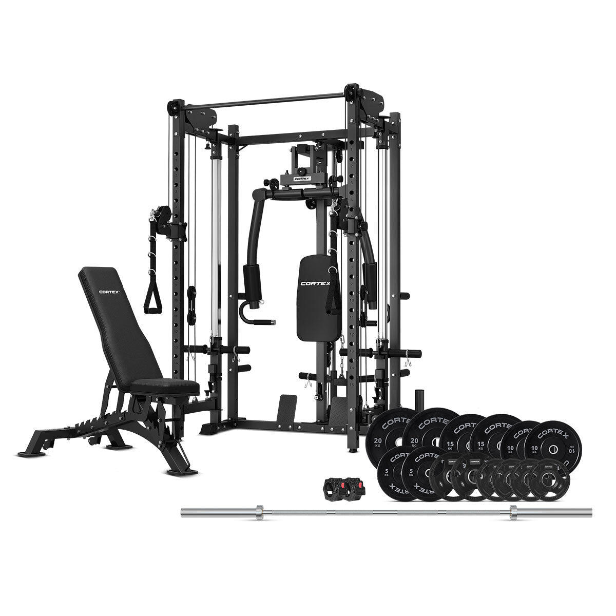 CORTEX PR5 Folding Power Rack with 90kg Standard Tri-Grip Weight & Bar Set
