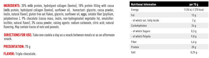Cookies protéinés - Filled Protein Cookie - Triple Chocolat 3/3