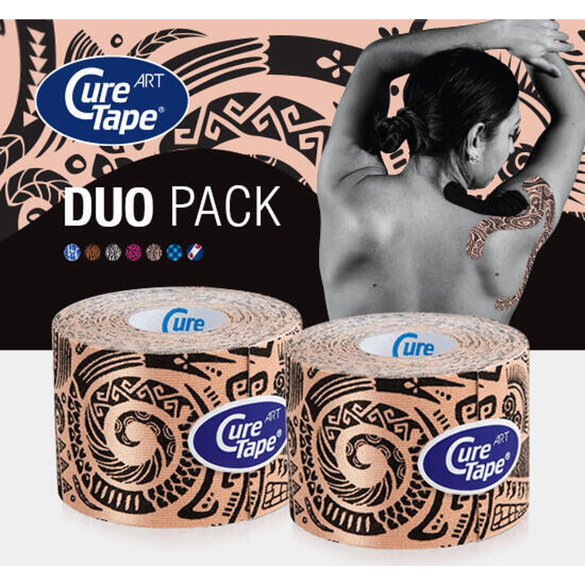 Curetape - Curetape® Art Kinesiotape  - Ensemble D'Offres Spéciales - Tattoo - Bande De Kinésiologie - Marron|multicolore|noir - Taille Unique - Decathlon