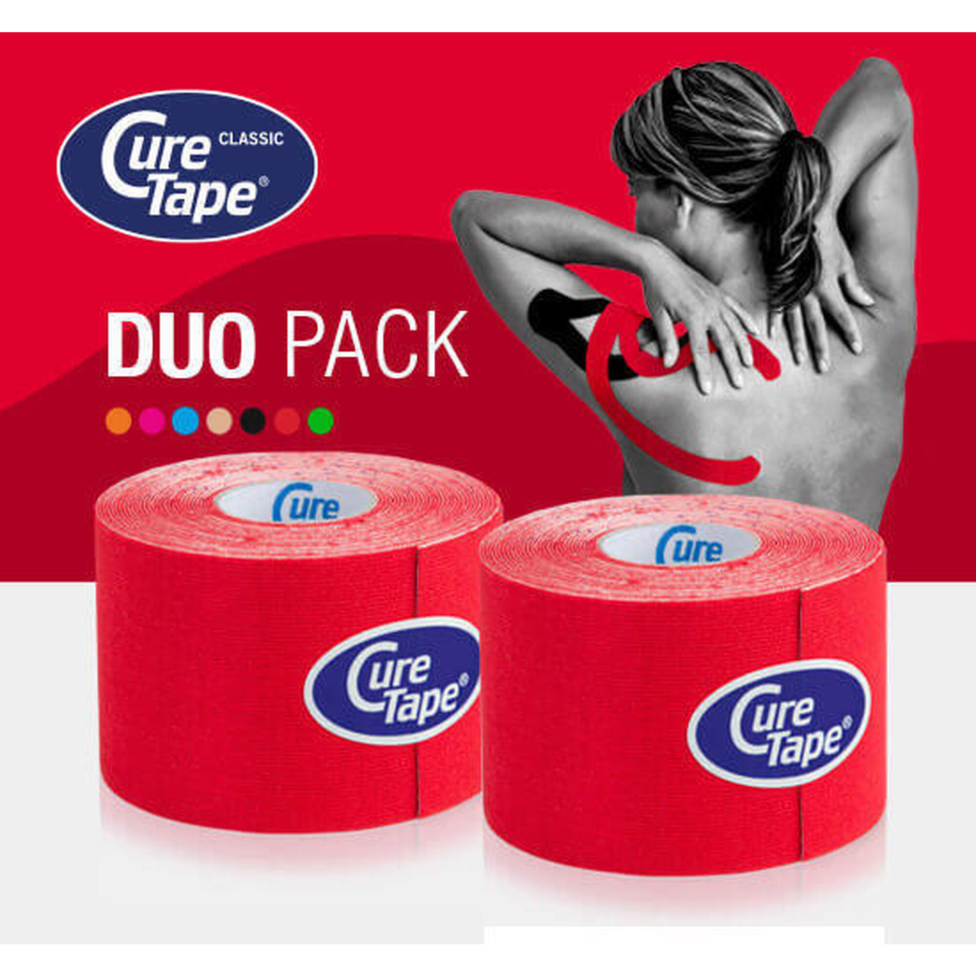 Curetape - Curetape® Classic Kinesiotape - Ensemble D'Offres Spéciales - Rouge - Bande De Kinésiologie - Rouge - Taille Unique - Decathlon
