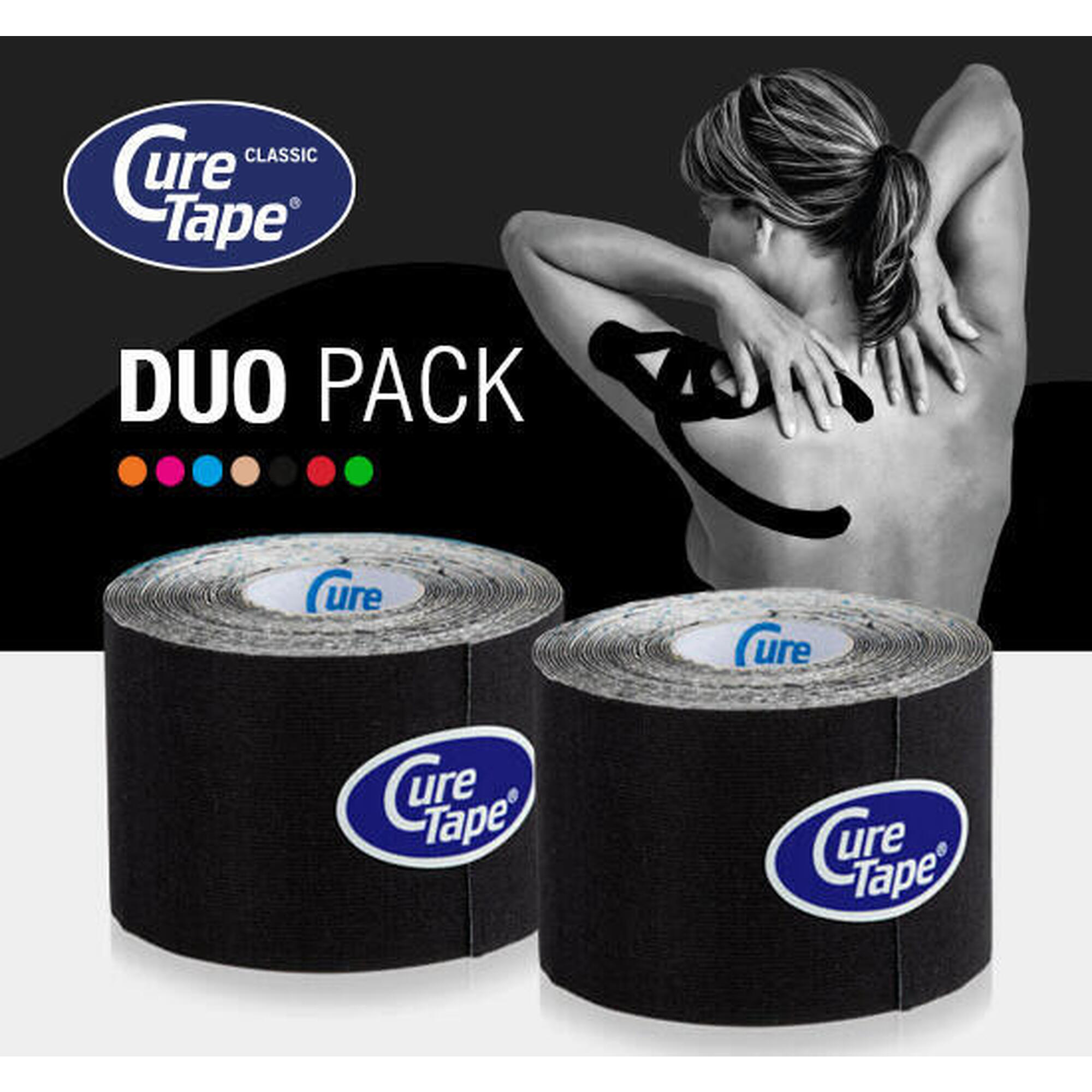 Curetape - Curetape® Classic Kinesiotape  - Ensemble D'Offres Spéciales - Noir - Bande De Kinésiologie - Noir - Taille Unique - Decathlon