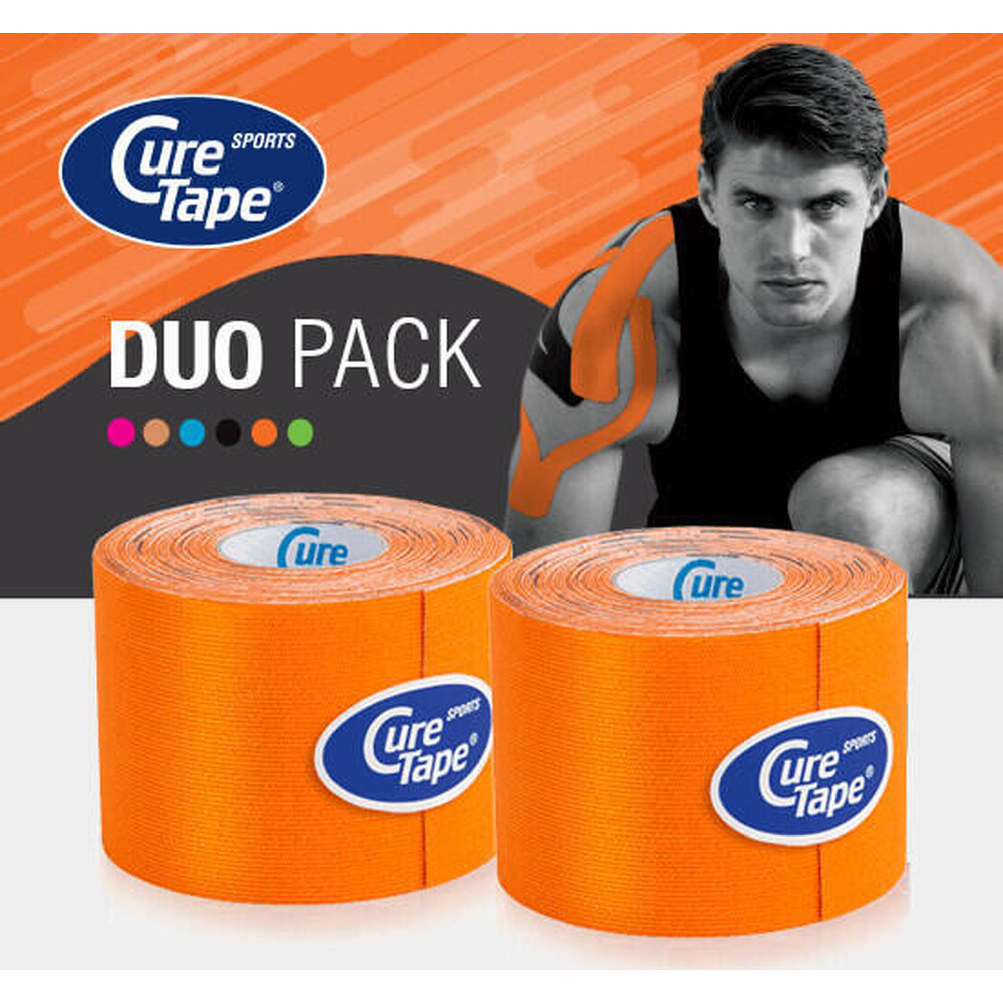 Curetape - Curetape® Sports Kinesiotape  - Ensemble D'Offres Spéciales - Orange - Bande De Kinésiologie - Orange|rouge - Taille Unique - Decathlon