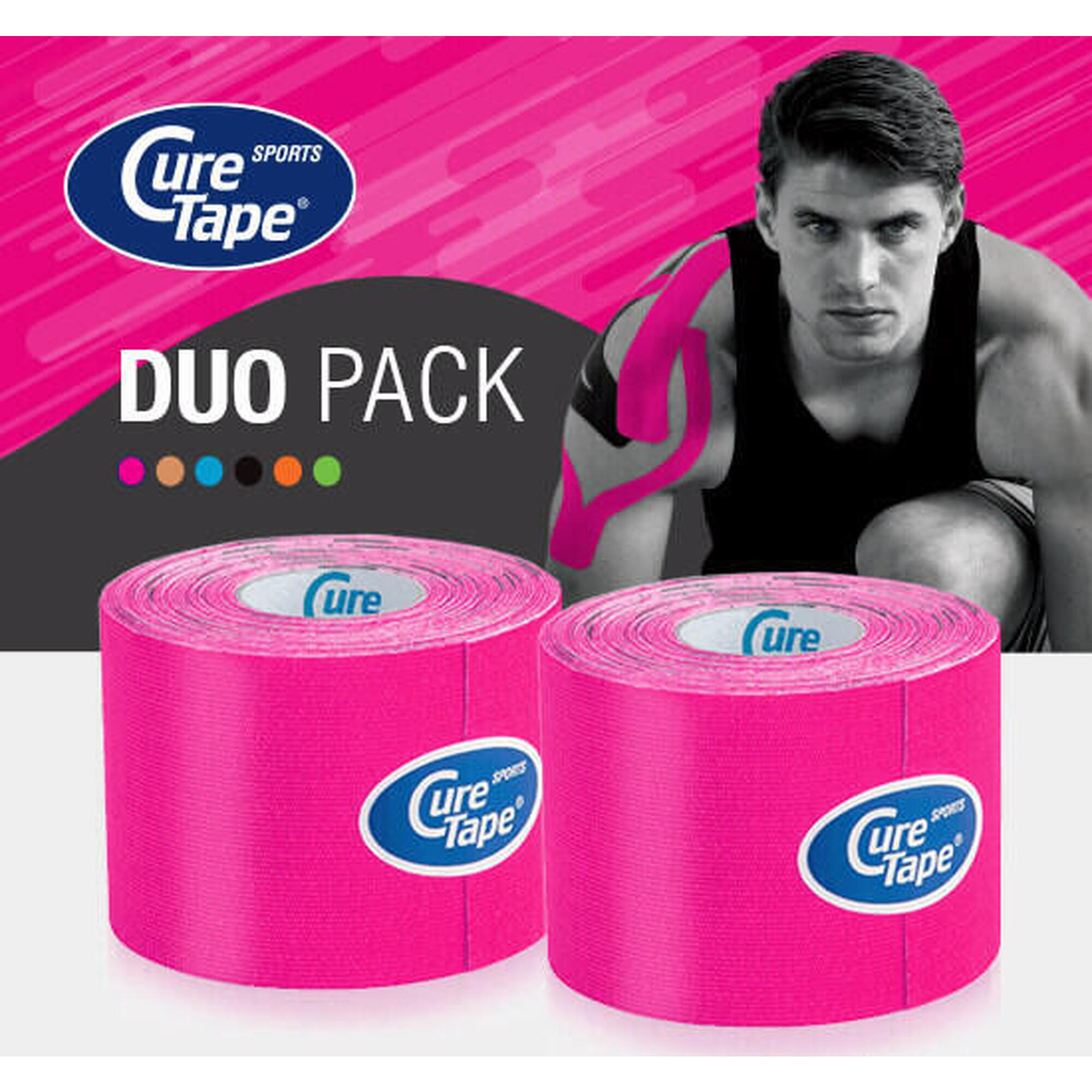 Curetape - Curetape® Sports Kinesiotape  - Ensemble D'Offres Spéciales - Rose - Bande De Kinésiologie - Rose - Taille Unique - Decathlon