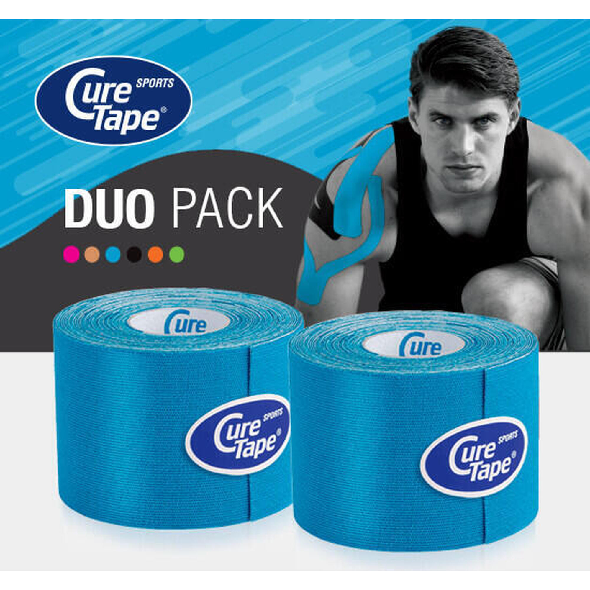 Curetape - Curetape® Sports Kinesiotape - Ensemble D'Offres Spéciales - Bleu - Bande De Kinésiologie - Bleu - Taille Unique - Decathlon
