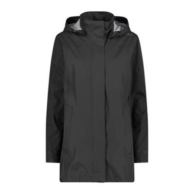 Damen wasserdichte Regenjacke mit Druckknöpfen und Kapuze CMP