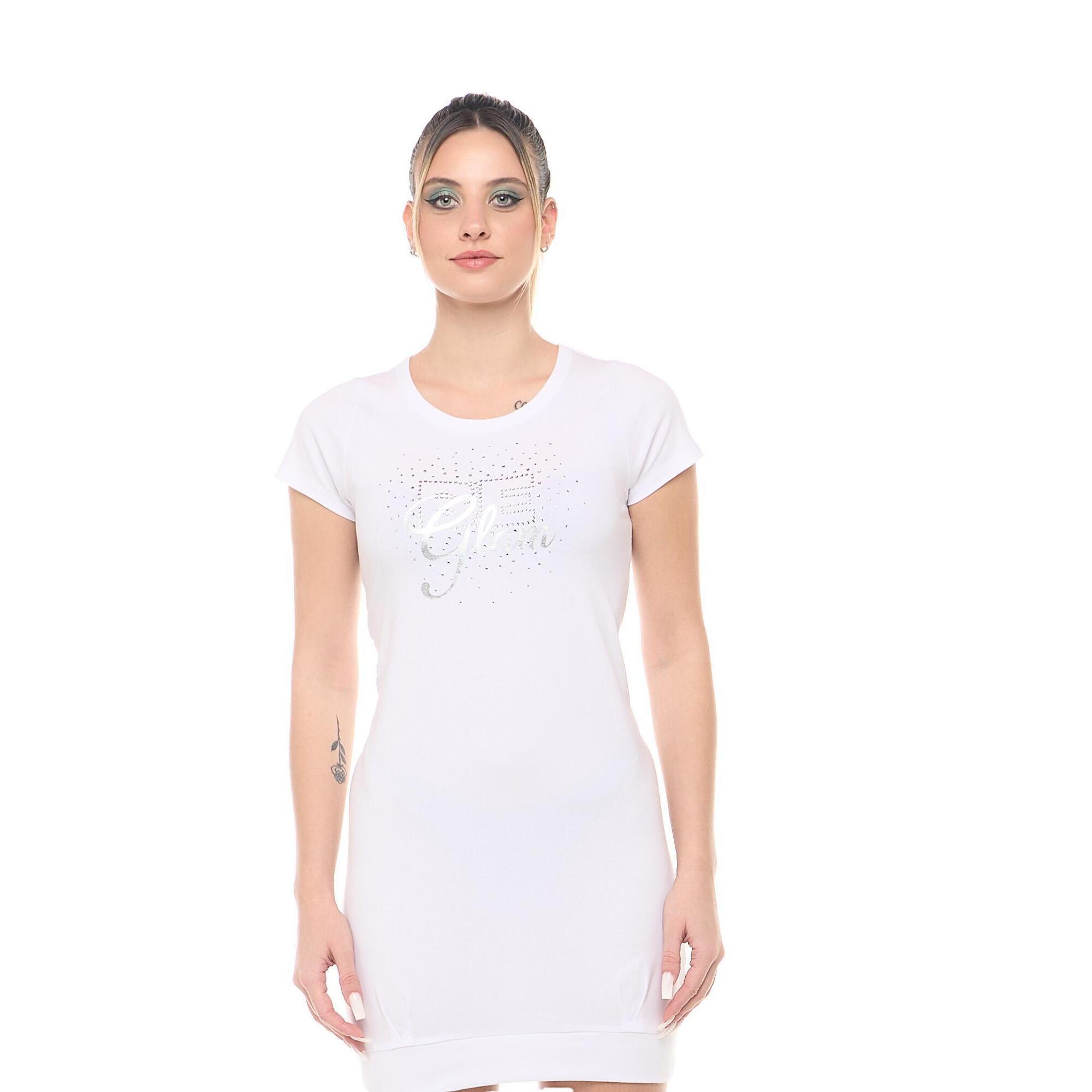 Leone 1947 Apparel - Robe T-shirt Longue Leone Be Glam - T-shirt Manches Longues - Blanc - Decathlon