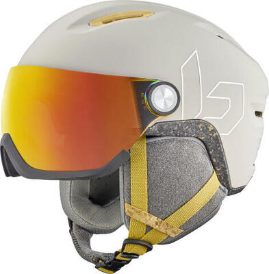 Skihelm v-atmos oatmeal matte - photochromic fire red cat 1 to 3
