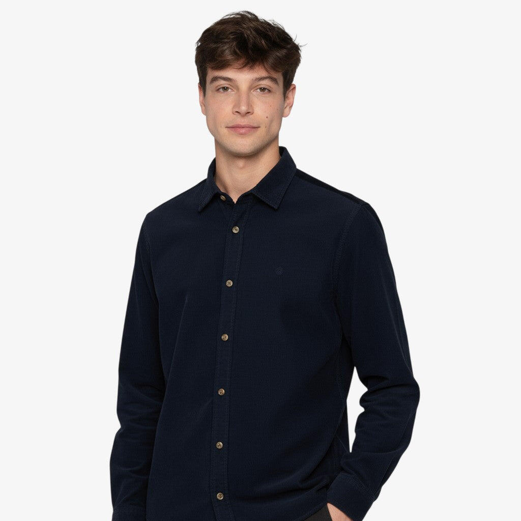 Camicia a maniche lunghe Charles in velluto 2/5