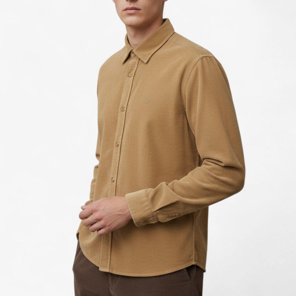 Camicia a maniche lunghe Charles in velluto 2/5