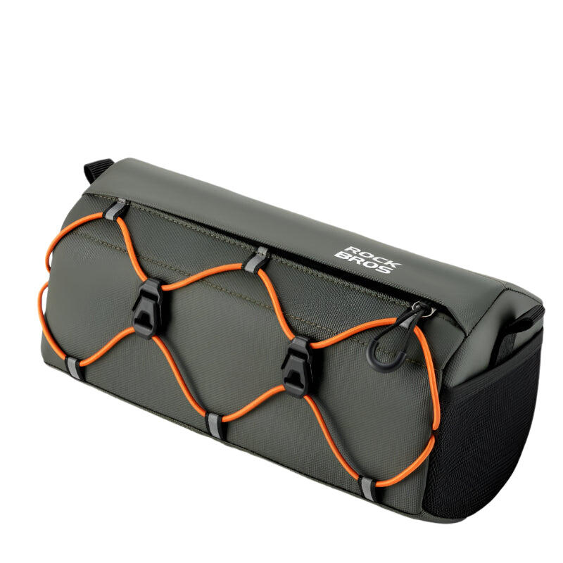 NNEOBA Waterproof Bicycle Tube Bag 2.2L Handlebar Storage Army Green