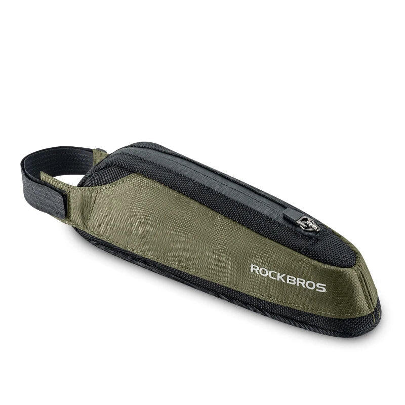 0.65L Ultralight Nylon Bike Top Tube Frame Bag Rainproof Green
