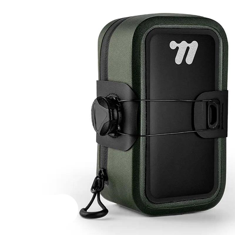 0.5L Seamless Waterproof Mini Bicycle Saddle Bag 600D TPU Green