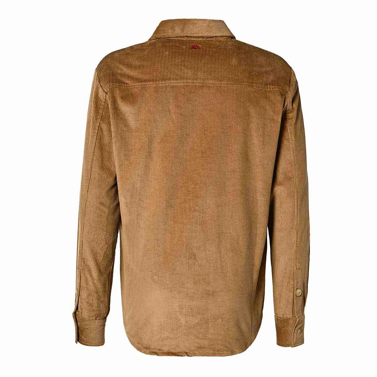 Camicia da uomo in cotone marrone da casual 2/4