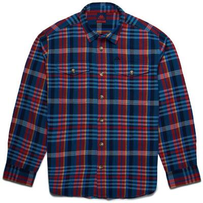 Camicia da uomo in cotone blu da casual