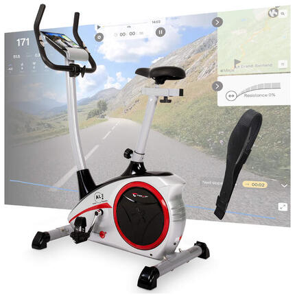 Vélo d'appartement - 150 kg - Ceinture cardiaque incluse - AL 2S Digital