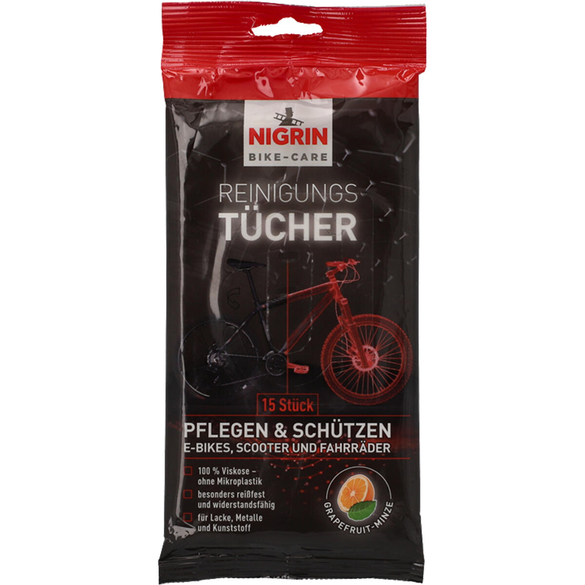 NIGRIN BIKE-CARE Reinigungs- und Pflegetuch - für E-Bike, Scooter und Fahrrad 2/7