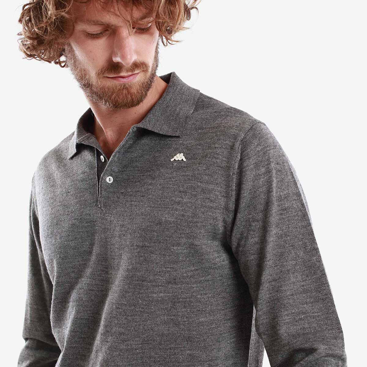 Polo da uomo in poliammide grigio da casual 5/6