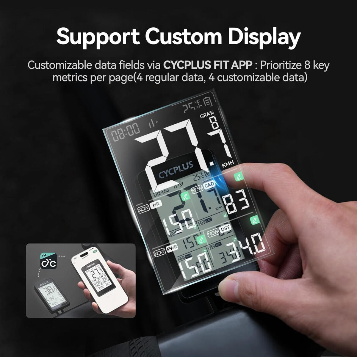 Fahrradcomputer M3 GPS Kabellos mit LCD-Bildschirm 5/6